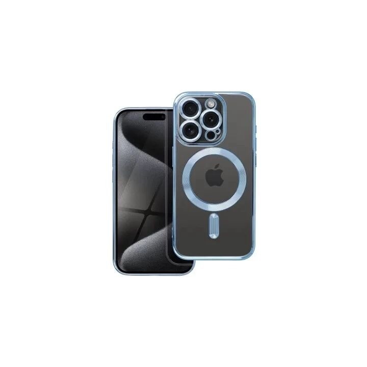 Coque CRYSTAL EDGE MAG iPhone 15 Pro bleu