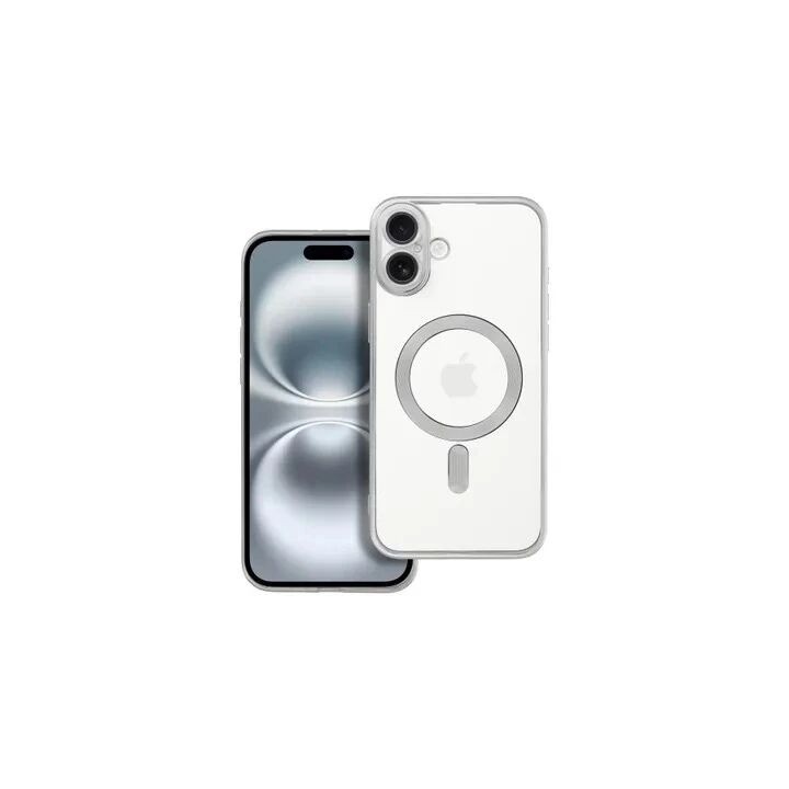 Coque CRYSTAL EDGE MAG iPhone 16 Plus argent
