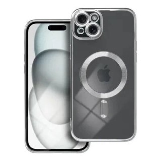 Coque CRYSTAL EDGE MAG iPhone 15 Plus argent