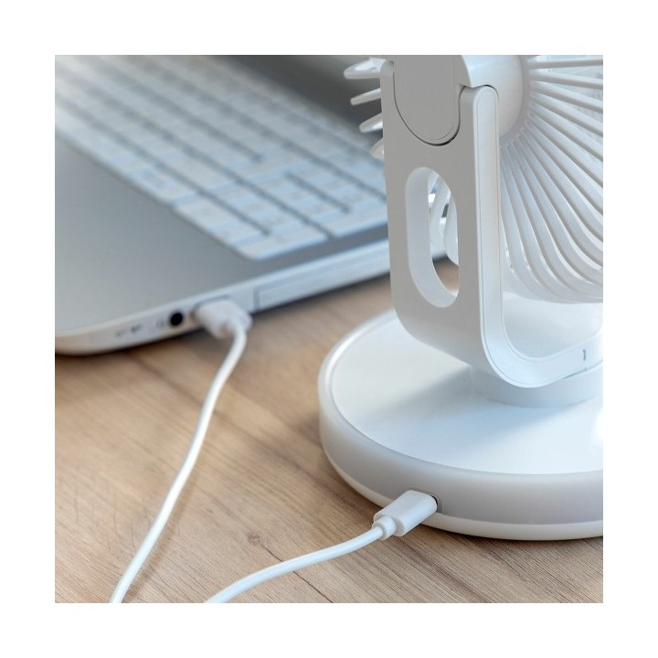 Ventilateur de Bureau Rechargeable avec LED FanLed InnovaGoods Ø6,6'' 4000 mAh