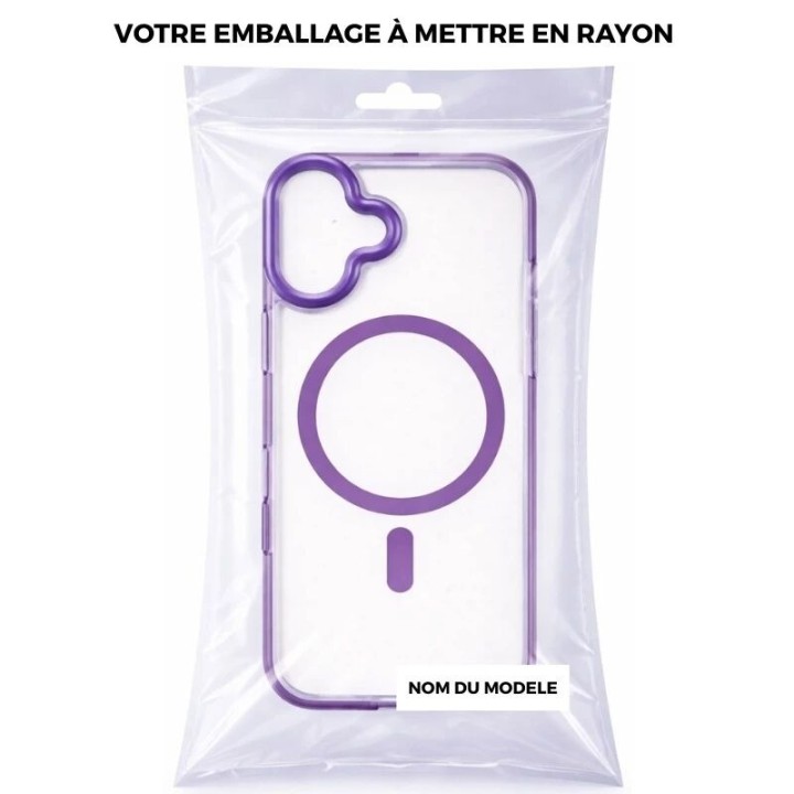 Coque HYBRID FRAME MAG Samsung Galaxy A57 5G (A576) violet