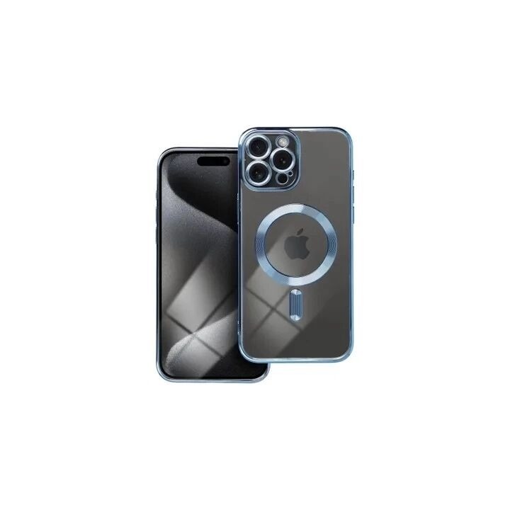 Coque CRYSTAL EDGE MAG iPhone 15 Pro Max bleu