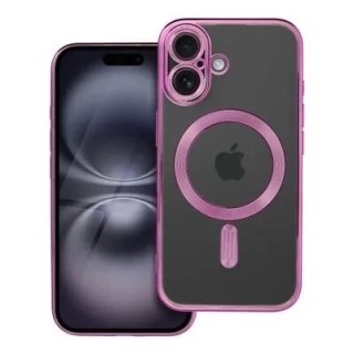 Coque CRYSTAL EDGE MAG iPhone 16 rose