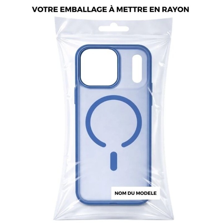 Coque HYBRID ELITE MAG iPhone 17 Pro / iPhone 18 Pro bleu marine