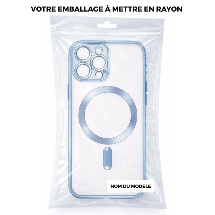 Coque CRYSTAL EDGE MAG iPhone 17 Pro Max / iPhone 18 Pro Max bleu