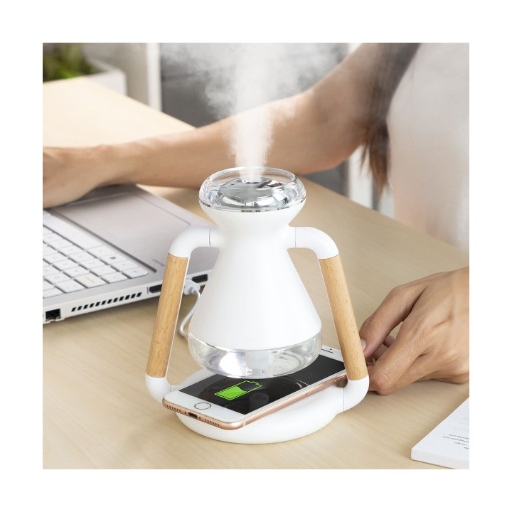 Humidificateur Diffuseur d'Arômes et Chargeur Sans Fil 3 en 1 Misvolt InnovaGoods