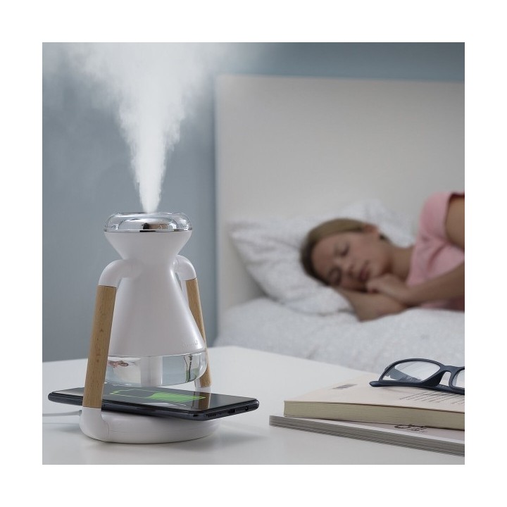 Humidificateur Diffuseur d'Arômes et Chargeur Sans Fil 3 en 1 Misvolt InnovaGoods