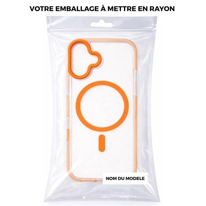Coque HYBRID FRAME MAG iPhone 17 / iPhone 18 orange