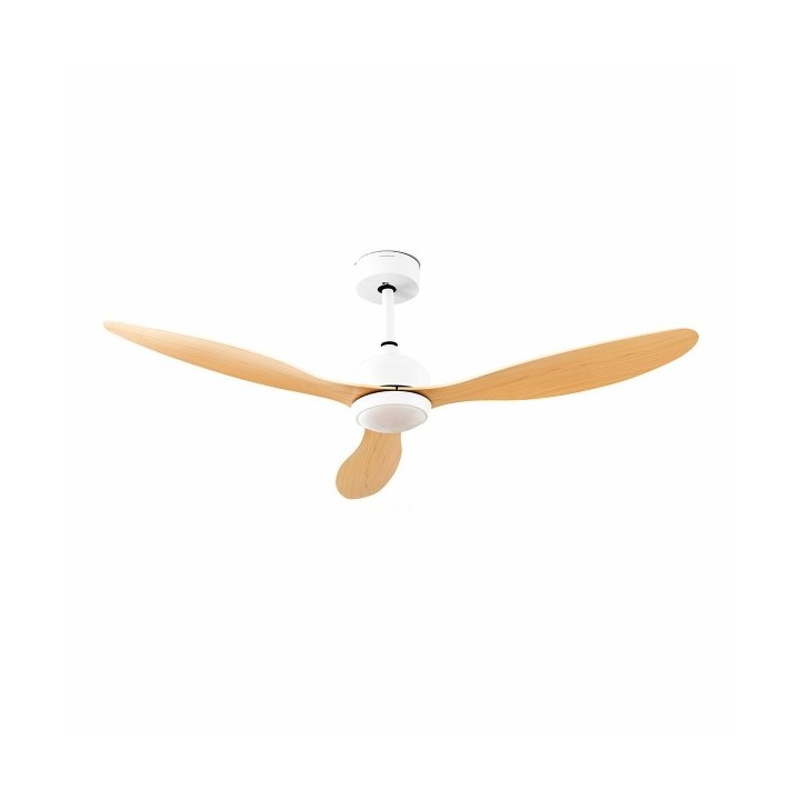 Ventilateur de Plafond avec Lumière LED et 3 Pales ABS Wuled InnovaGoods Bois 36 W 52" Ø132 cm