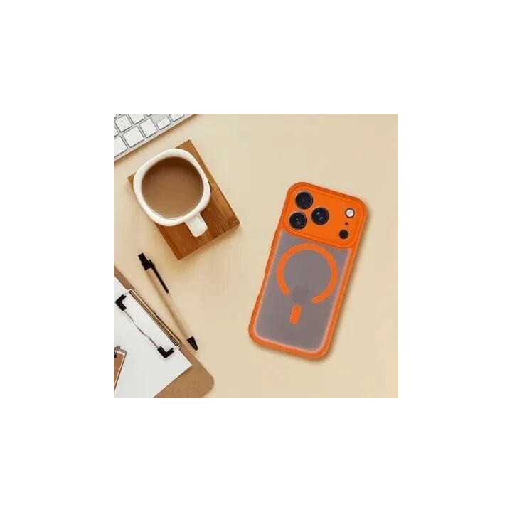 Coque MATTE Pro MAG iPhone 13 orange