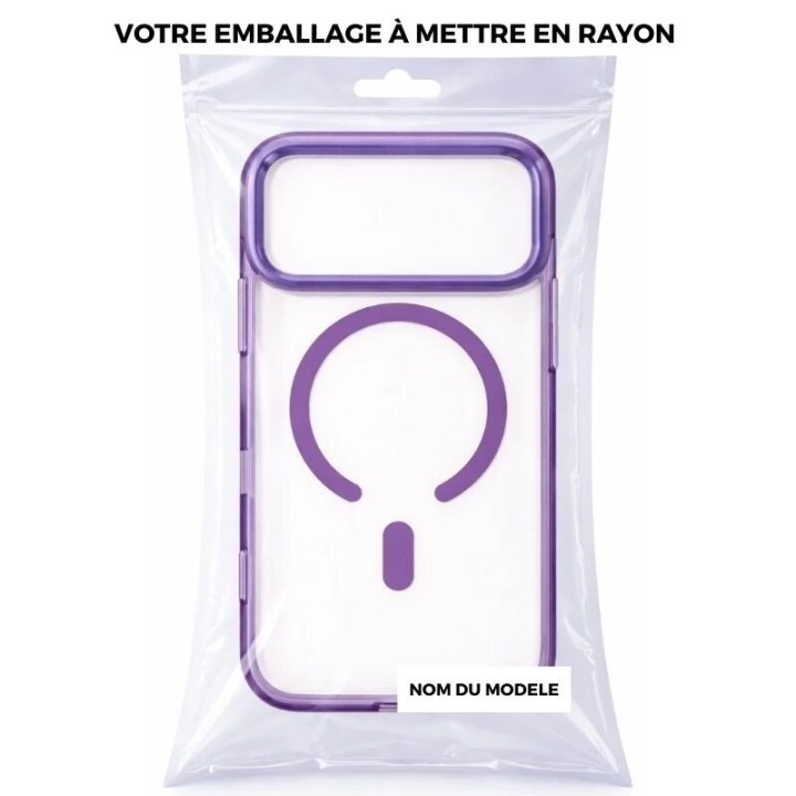 Coque HYBRID FRAME MAG iPhone 17 Pro Max / iPhone 18 Pro Max violet
