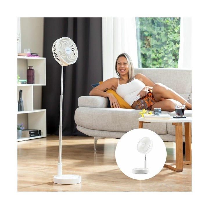 Ventilateur Rechargeable Pliable 3 en 1 Fandle InnovaGoods Ø7,7'' 7200 mAh
