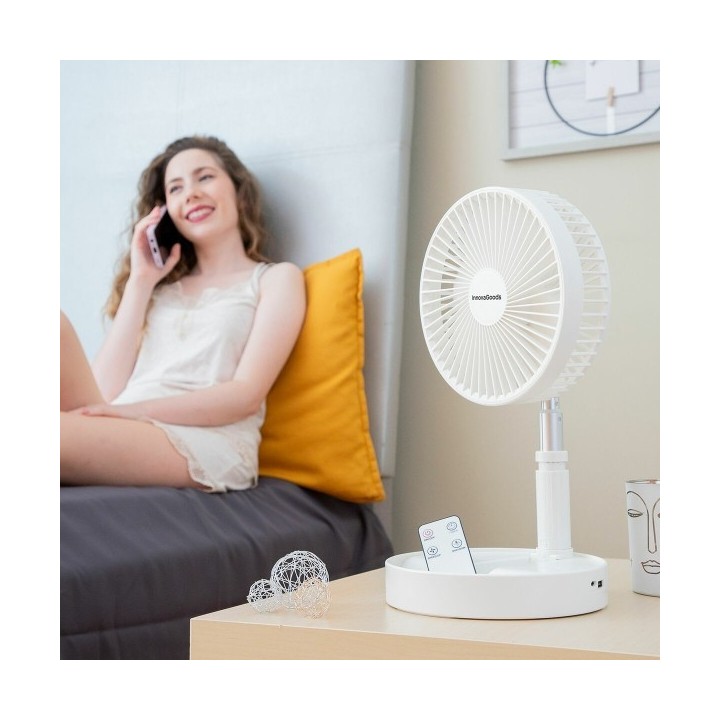 Ventilateur Rechargeable Pliable 3 en 1 Fandle InnovaGoods Ø7,7'' 7200 mAh