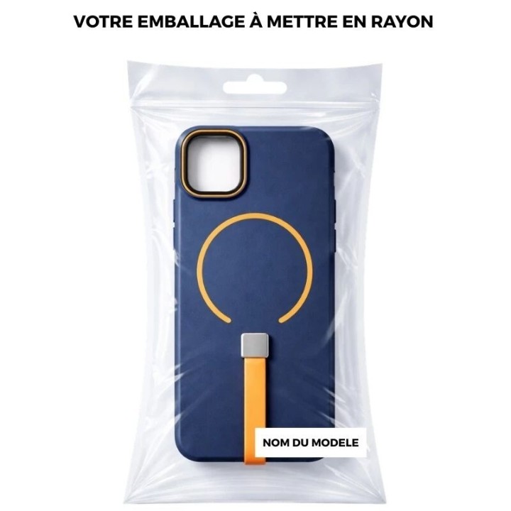 Coque LOOP STRAP MAG iPhone 16 Pro bleu marine