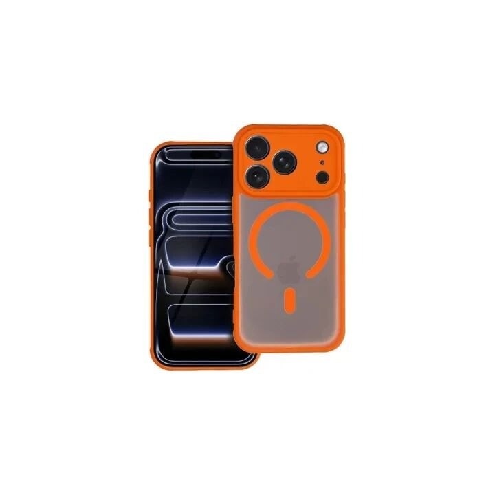 Coque MATTE Pro MAG iPhone 15 Pro orange