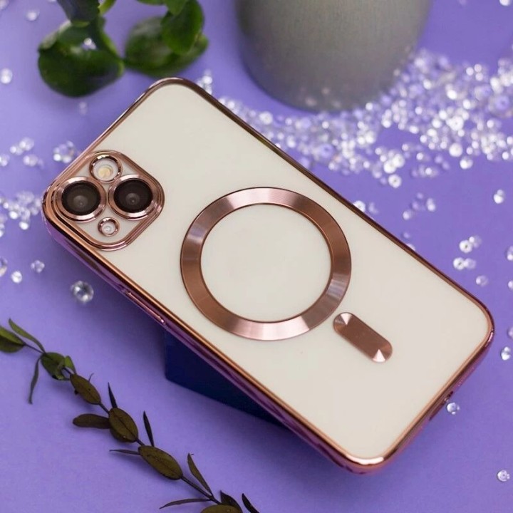 Coque CHROME EDGE MAG iPhone 17 Air rose-or