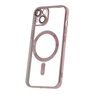 Coque CHROME EDGE MAG iPhone 14 - iPhone 13 rose-or