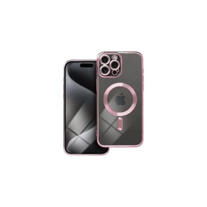 Coque CRYSTAL EDGE MAG iPhone 15 Pro Max rose-or