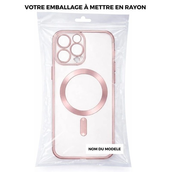 Coque CRYSTAL EDGE MAG iPhone 17 Pro Max / iPhone 18 Pro Max rose-or