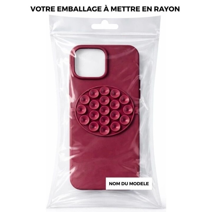 Coque STICK GRIP iPhone 14 Pro Max bordeaux