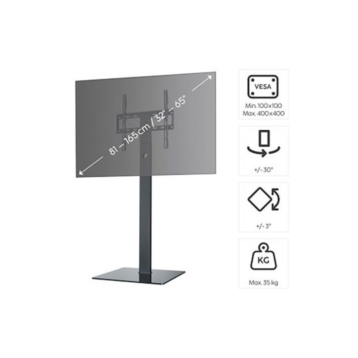 SUPPORT HAMA SOCLE TV PIVOT H165CM