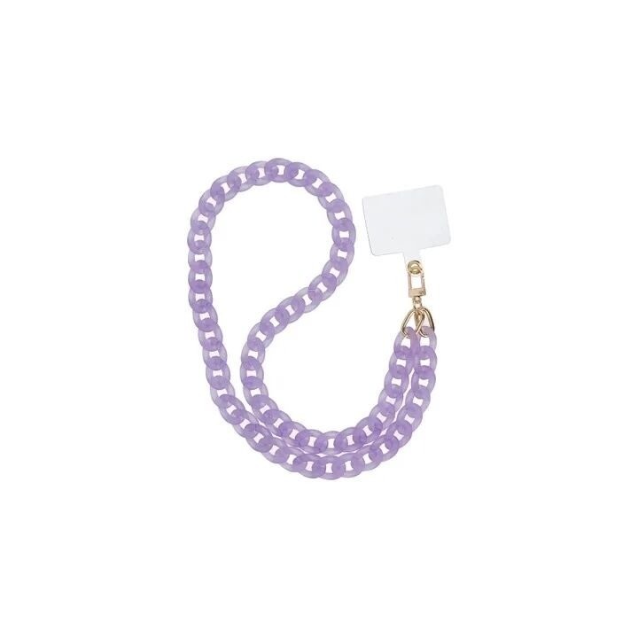Cordon universel avec chaine plastique 80 cm (boucle poignet 40 cm) violet
