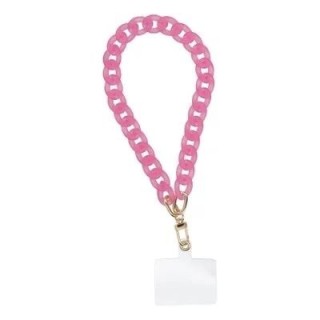 Cordon universel avec chaine plastique 40 cm (boucle poignet 20 cm) rose
