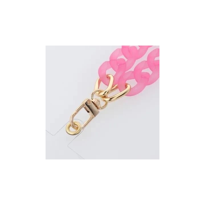 Cordon universel avec chaine plastique 40 cm (boucle poignet 20 cm) rose