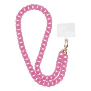 Cordon universel avec chaine plastique 80 cm (boucle poignet 40 cm) rose