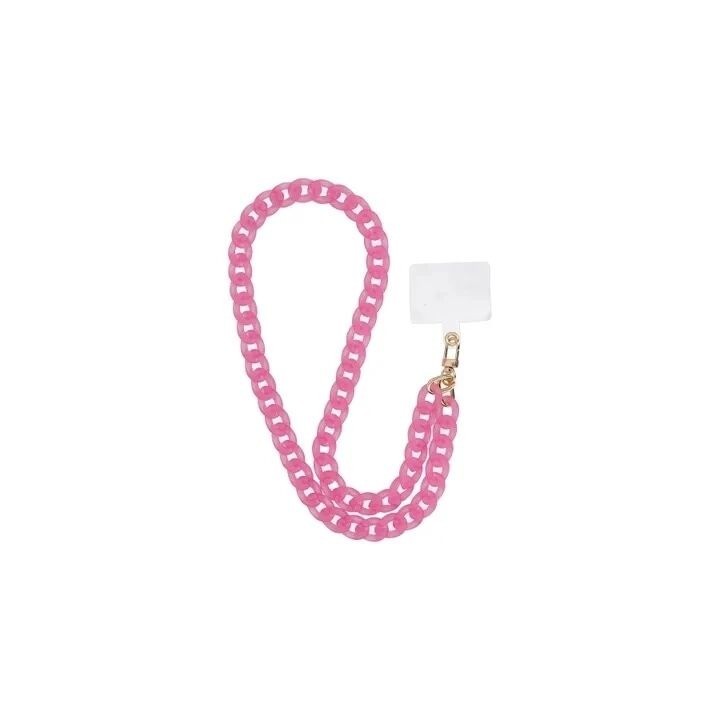 Cordon universel avec chaine plastique 80 cm (boucle poignet 40 cm) rose