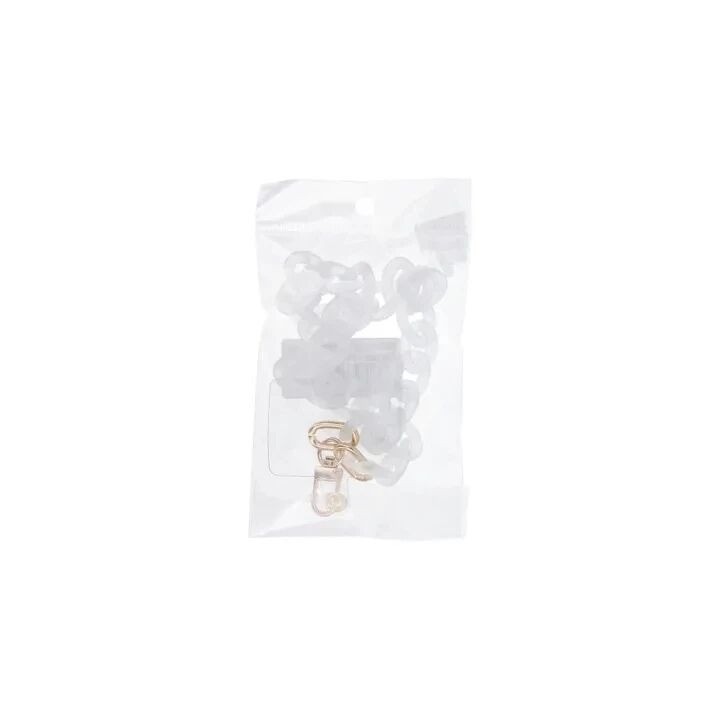 Cordon universel avec chaine plastique 40 cm (boucle poignet 20 cm) blanc