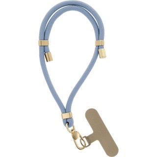 Cordon universel au poignet avec mousqueton bleu clair