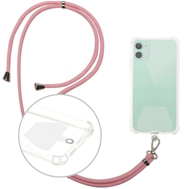 Cordon universel en nylon 150 cm rose