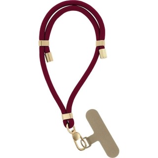 Cordon universel au poignet avec mousqueton marron