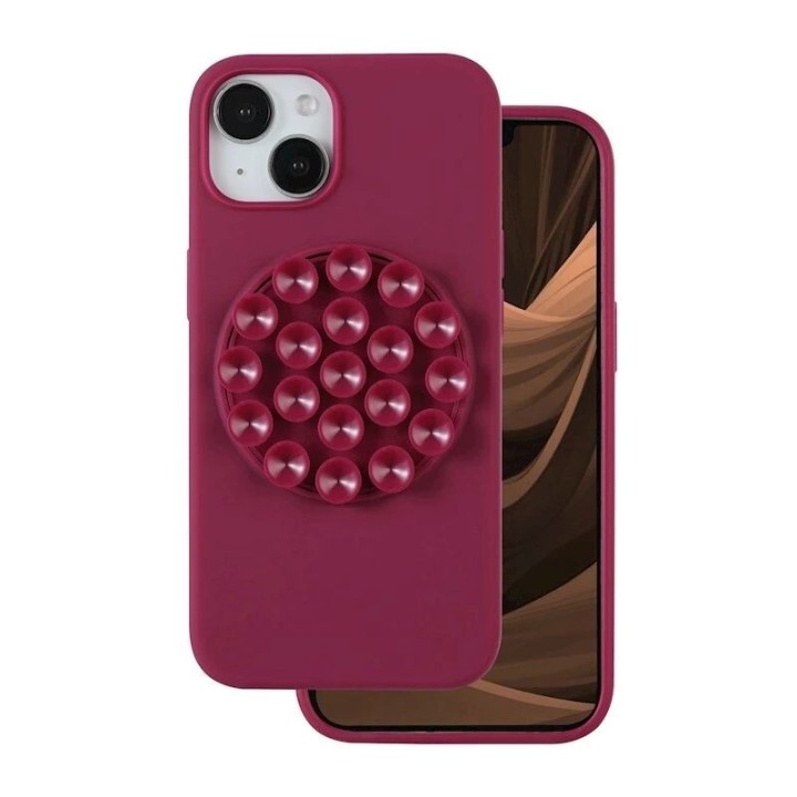 Coque STICK GRIP iPhone 15 bordeaux
