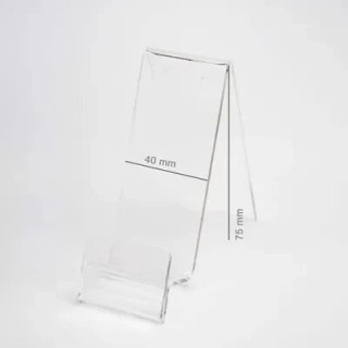 Support vertical en plexiglas pour téléphone à mettre en boutique (largeur 40 mm)