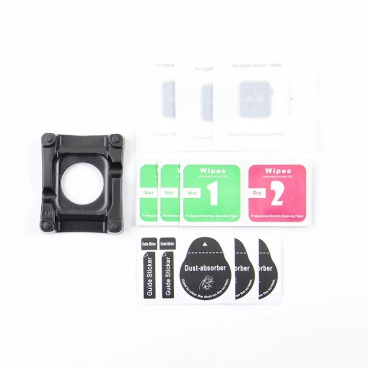 Lot de 3 films verre trempé pour Apple Watch 40 mm avec moule de pose
