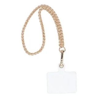 Cordon universel en chaine métallique 40 cm type maille tressée (boucle poignet 20 cm) or