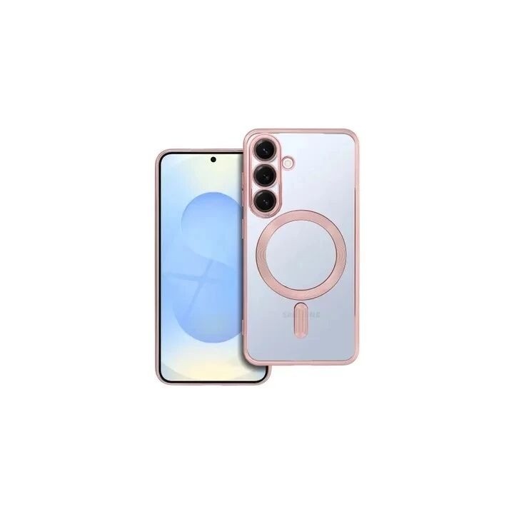 Coque CRYSTAL EDGE MAG Samsung Galaxy S25 (S931) rose-or
