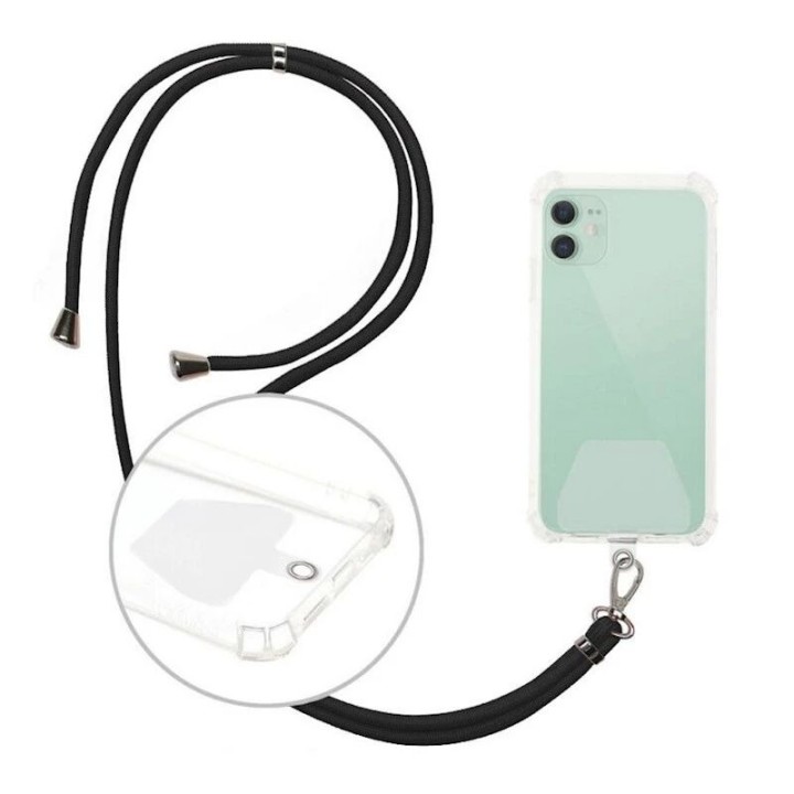 Cordon universel en nylon 150 cm noir