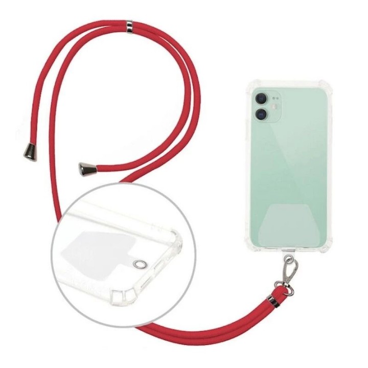 Cordon universel en nylon 150 cm rouge