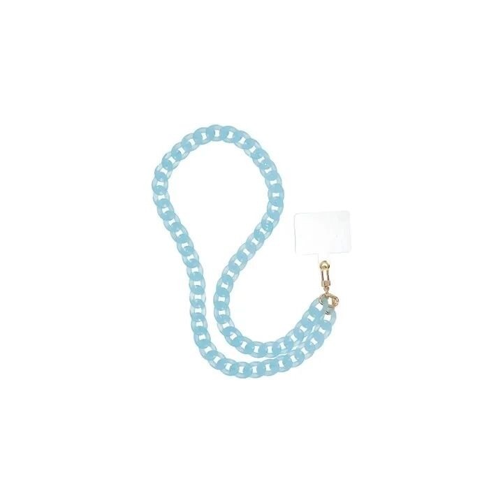 Cordon universel avec chaine plastique 80 cm (boucle poignet 40 cm) blue