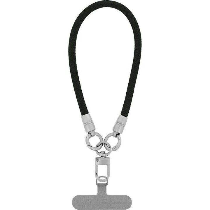 Cordon universel en corde tressée polyester noir