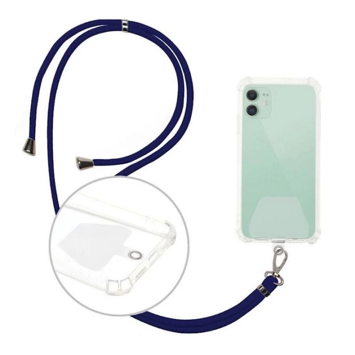 Cordon universel en nylon 150 cm bleu marine