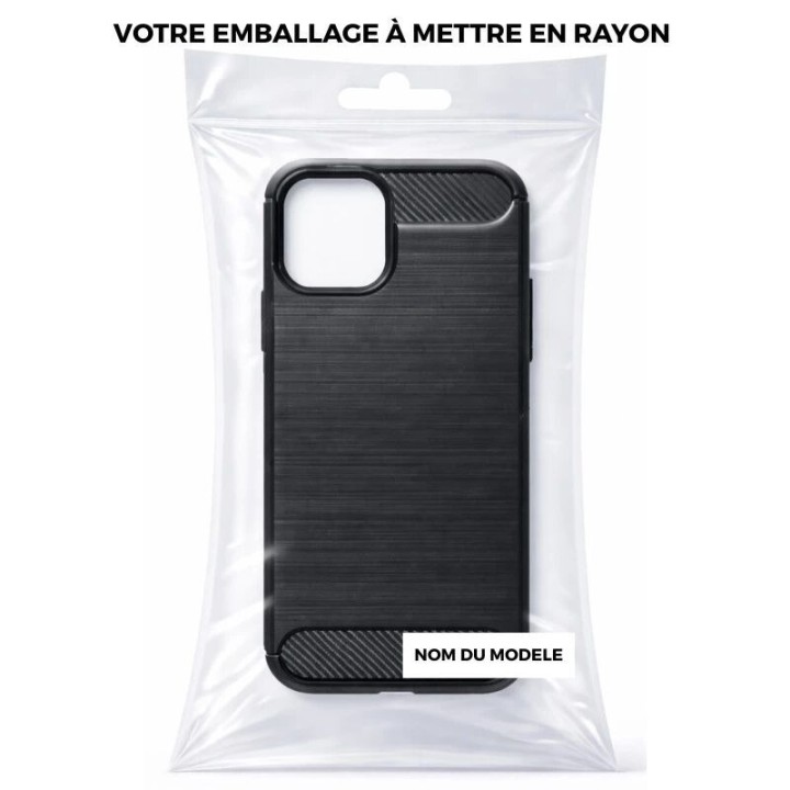 Coque CARBON SHOCK Xiaomi Redmi Note 12 5G noir