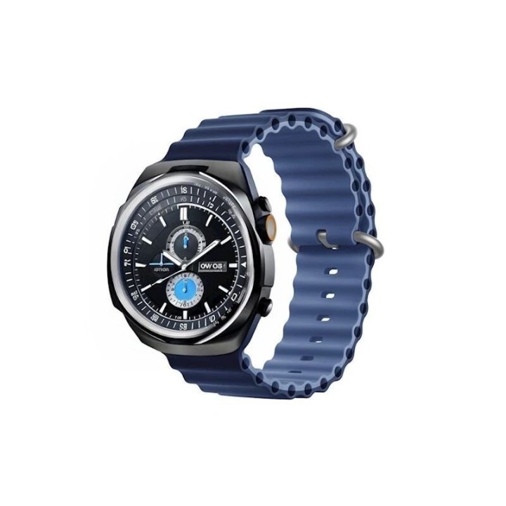 Bracelet en silicone souple respirant Deluxe Sport en silicone pour Apple Watch 42 mm/41 mm/40 mm/38 mm DEVIA bleu nuit