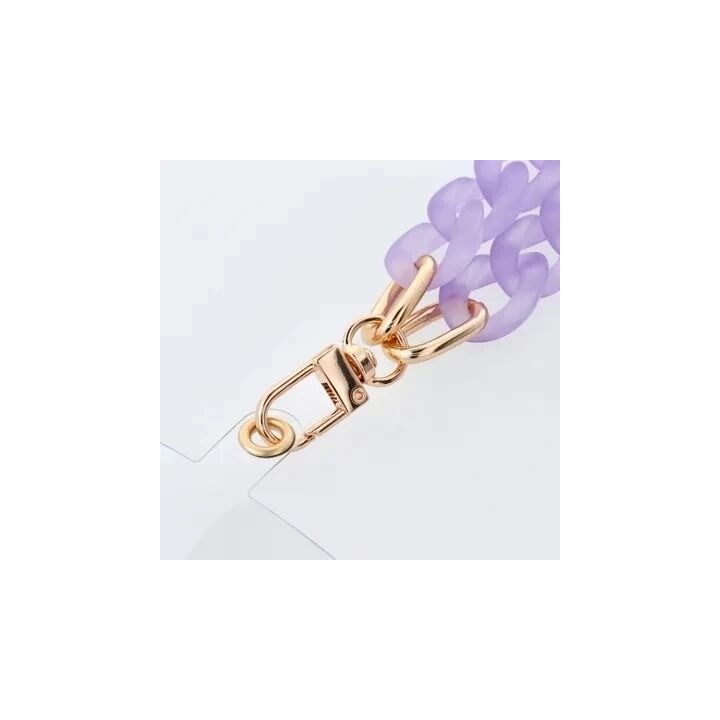 Cordon universel avec chaine plastique 40 cm (boucle poignet 20 cm) violet