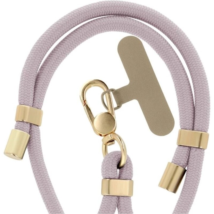 Cordon universel au poignet avec mousqueton rose
