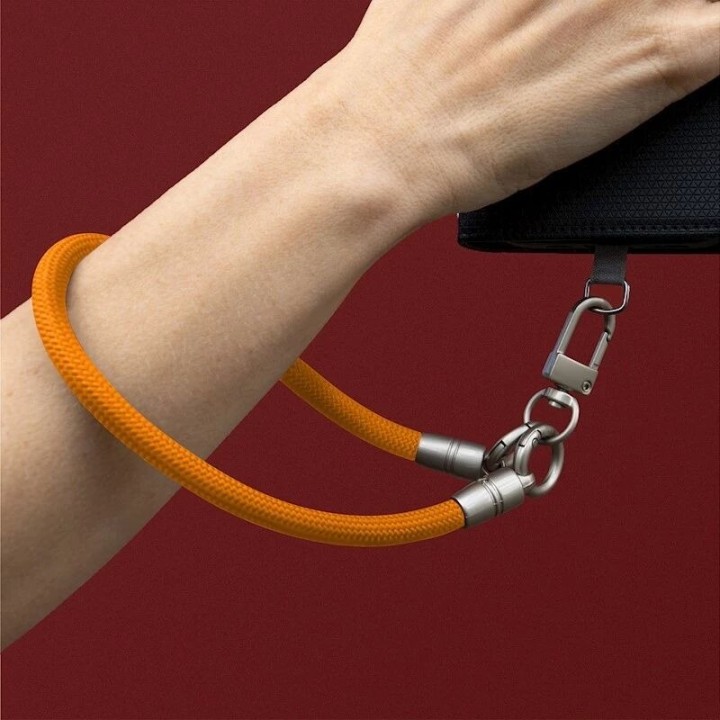 Cordon universel en corde tressée polyester orange