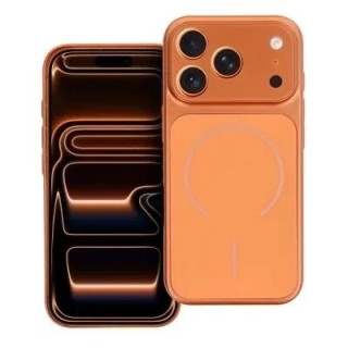 Coque LUXE TEXTURE MAG iPhone 15 orange